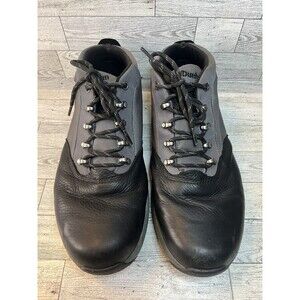 Dunham Men's Sutton Plain toe Boot ankle Black/Grey Size 12 waterproof lace up